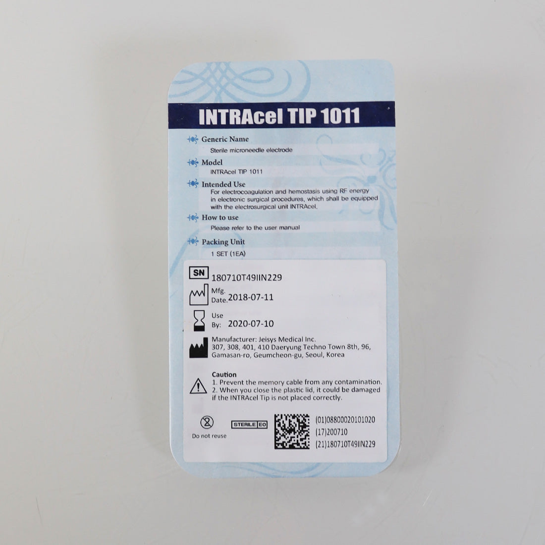 Jeisys Intracel Sterile Microneedling Tips 1011 RF Microneedle Exp20 (x9 Pcs)