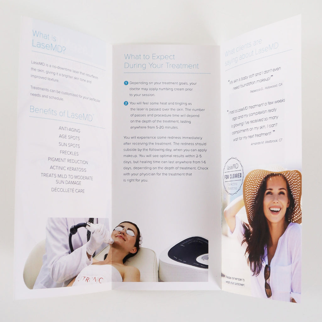 Lutronic LaseMD Laser Beautify Clarify Renew Office Marketing Brochure Promo x18