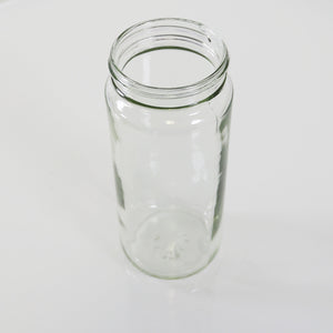 Envy Medical Silkpeel Clear Glass Waste Jar 400ml Silk Peel Dermalinfusion 2"x6"