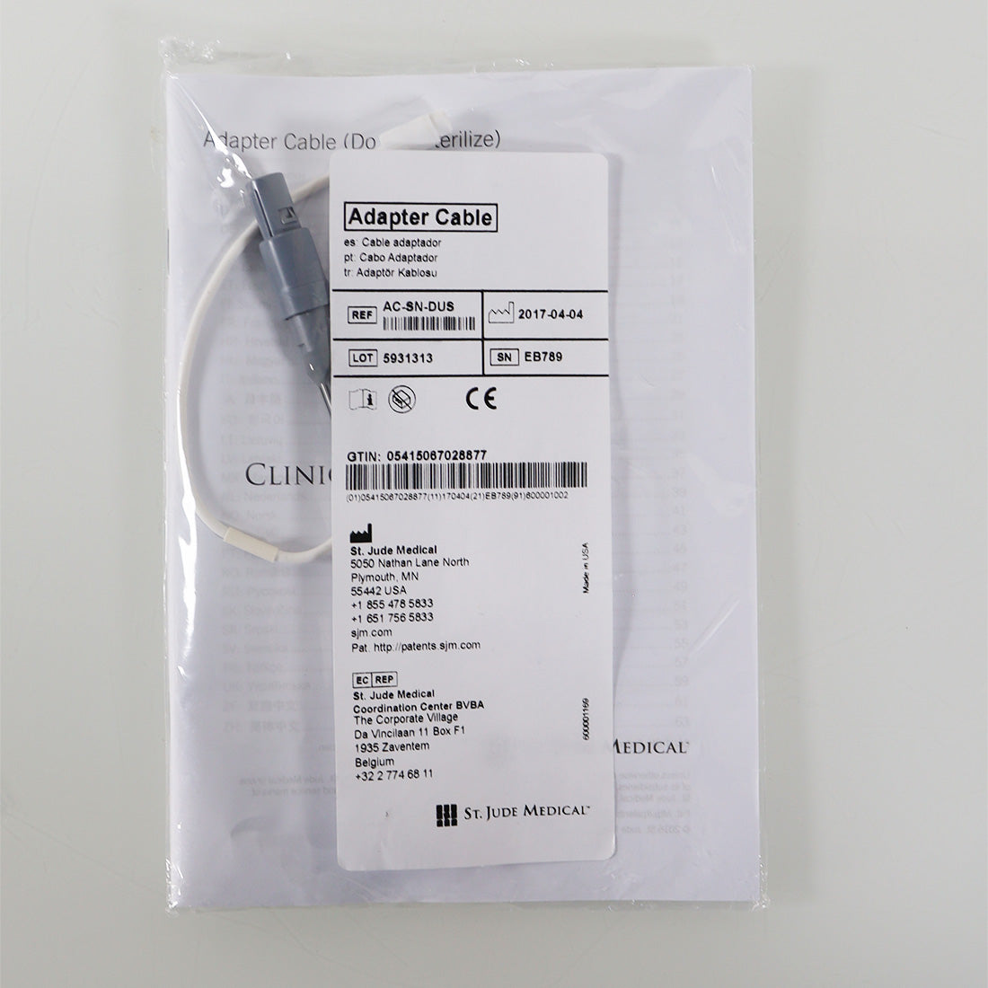 ThermiRF RadioFrequency Extension Cable Thermi RF Electrode Adapter AC-SN-DUS x1