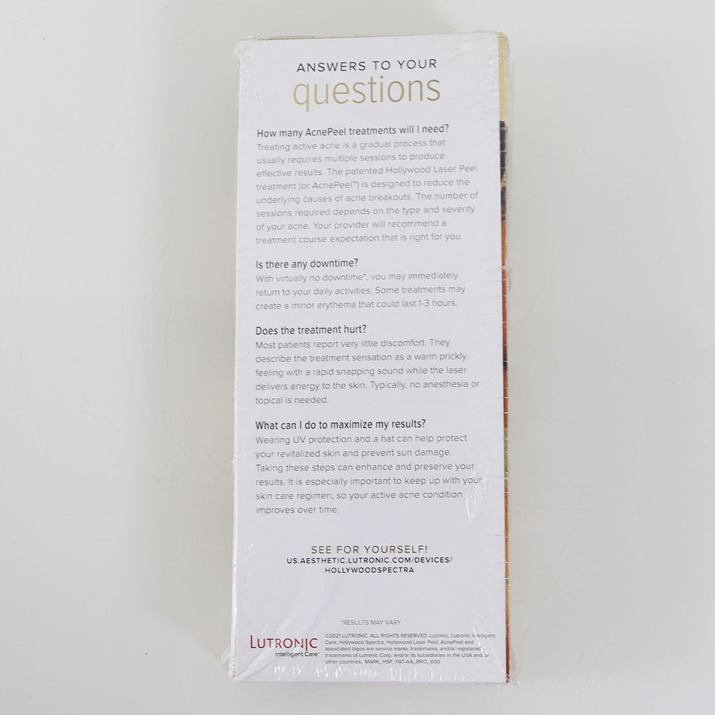 Lutronic Hollywood Spectra Active Acne? Office Marketing Brochure 50-Pack