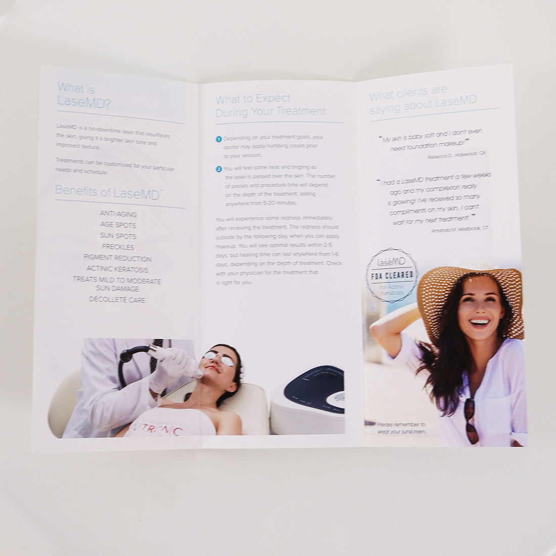 Lutronic LaseMD Beautify Clarify Renew Office Marketing Brochure 10-Pack