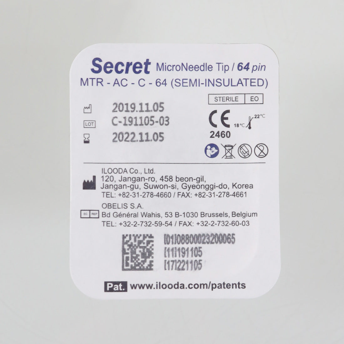 Cutera Secret RF MicroNeedle Tip 64-Pin Semi-Insulated MTR-AC-C-64 EX11/2022 x1