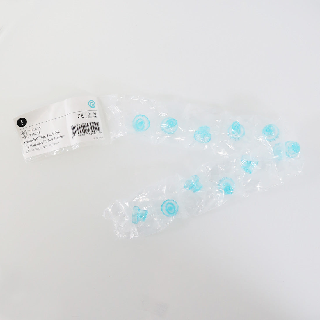 EDGE Systems Hydropeel Small Teal Blue Tips P/N 74114-15 Hydrafacial Lot x12 Pcs