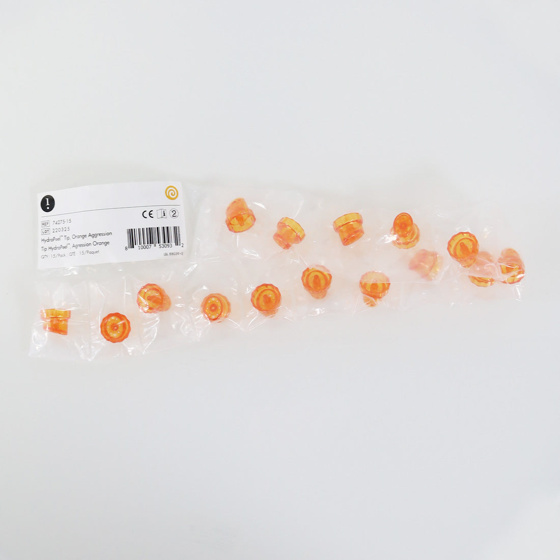 EDGE Systems Hydropeel Large Orange Aggression Tips 74275-15 Hydrafacial x15 Pcs