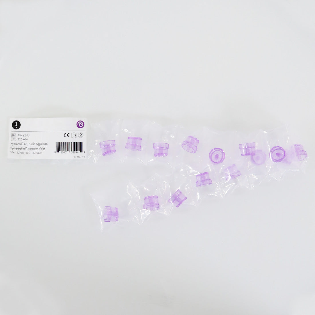 EDGE Systems Hydropeel Large Purple Aggression Tips 74462-15 Hydrafacial x14 Pcs