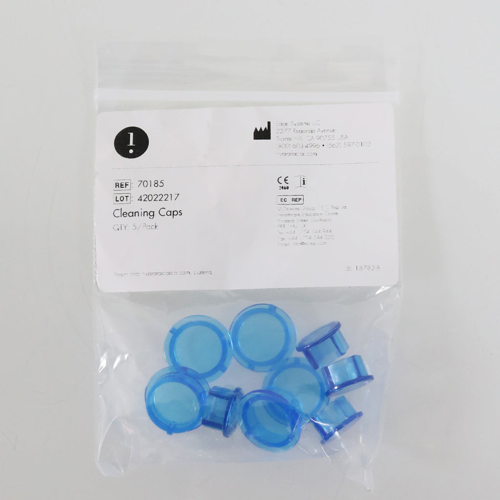 Edge Systems Hydrafacial System Clear Blue Cleaning Caps Hydro Facial 70185 x4Pc
