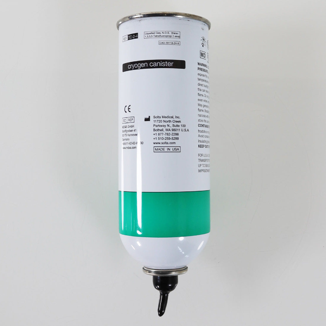 Solta Medical Thermage FLX 15oz Cryogen Canister TC-2-4 EXP_2027 Therma Cool