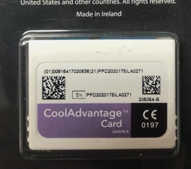 Zeltiq CoolSculpting CoolAdvantage Purple Card BRZ-CD4-160-003 204096A x3 Cycles