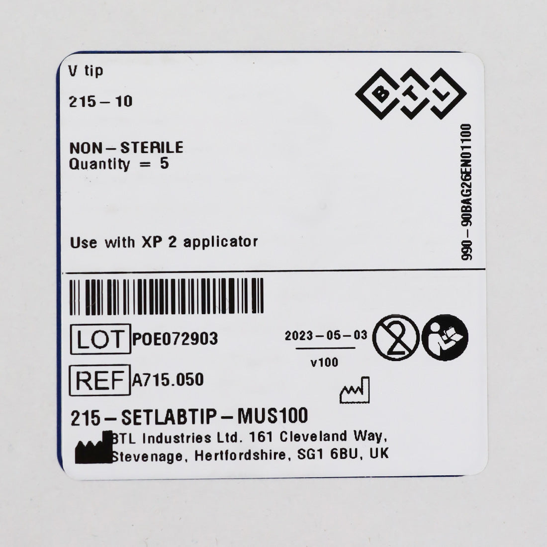 BTL Femme XP 2 Applicator Tips V-Tip 215-10 Non-Sterile 215-LABTip101 - 6 Pack