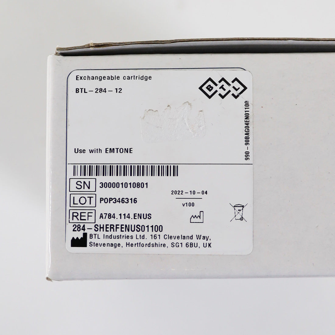 BTL EMTONE Handpiece RF Exchangeable Cartridge Replacement Kit A784 BTL-284-12