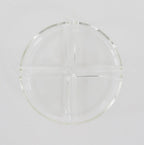 Pyrex Glass Round Bottom Base 3"x1" Divided Sections Tray Made in Germany