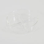 Pyrex Glass Round Bottom Base 3"x1" Divided Sections Tray Made in Germany