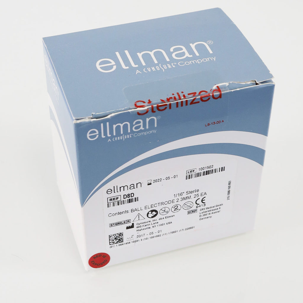 Ellman Cynosure D8D 2.3mm Ball Electrode 1/16in Shaft - 23-Pack - Exp_05/2022