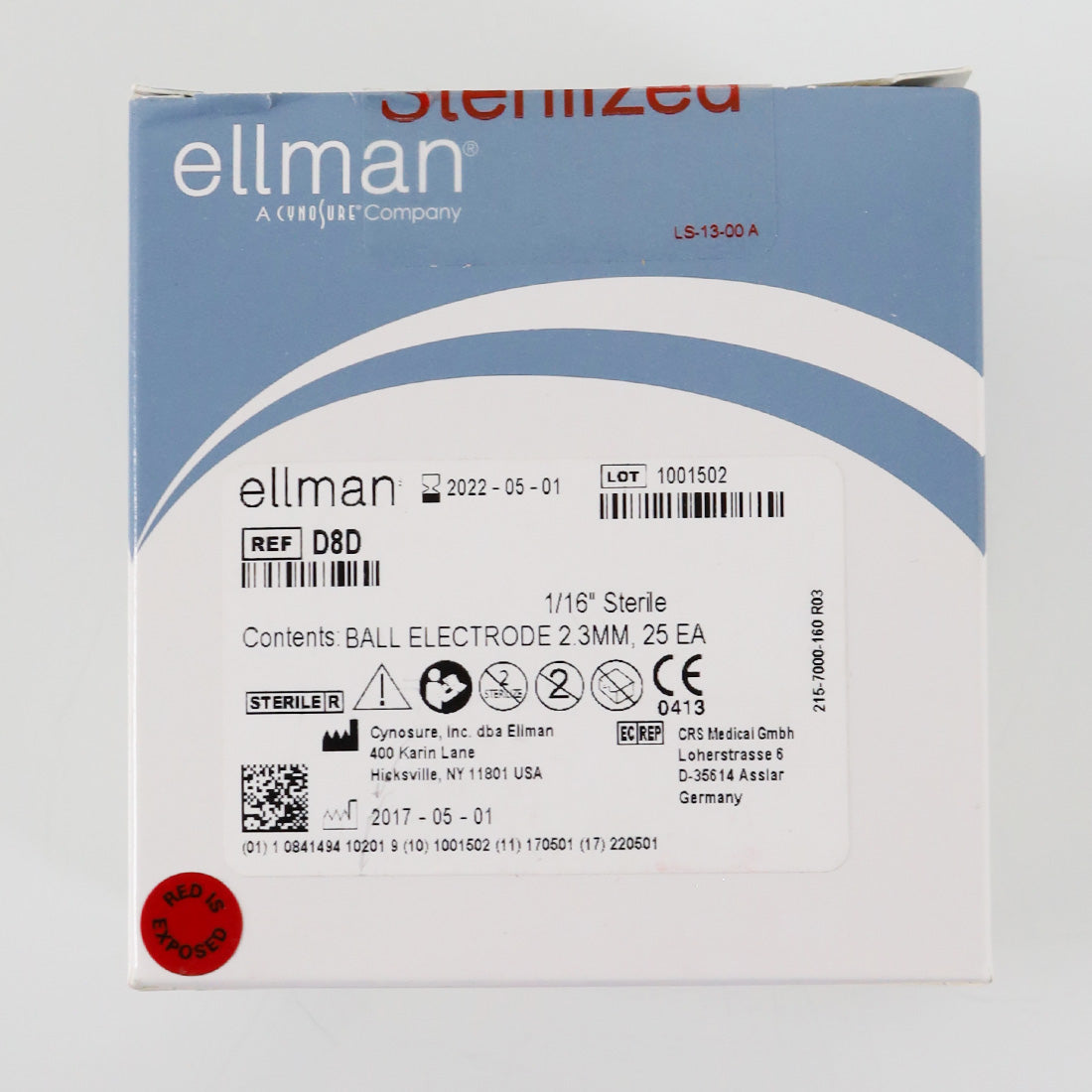Ellman Cynosure D8D 2.3mm Ball Electrode 1/16in Shaft - 23-Pack - Exp_05/2022
