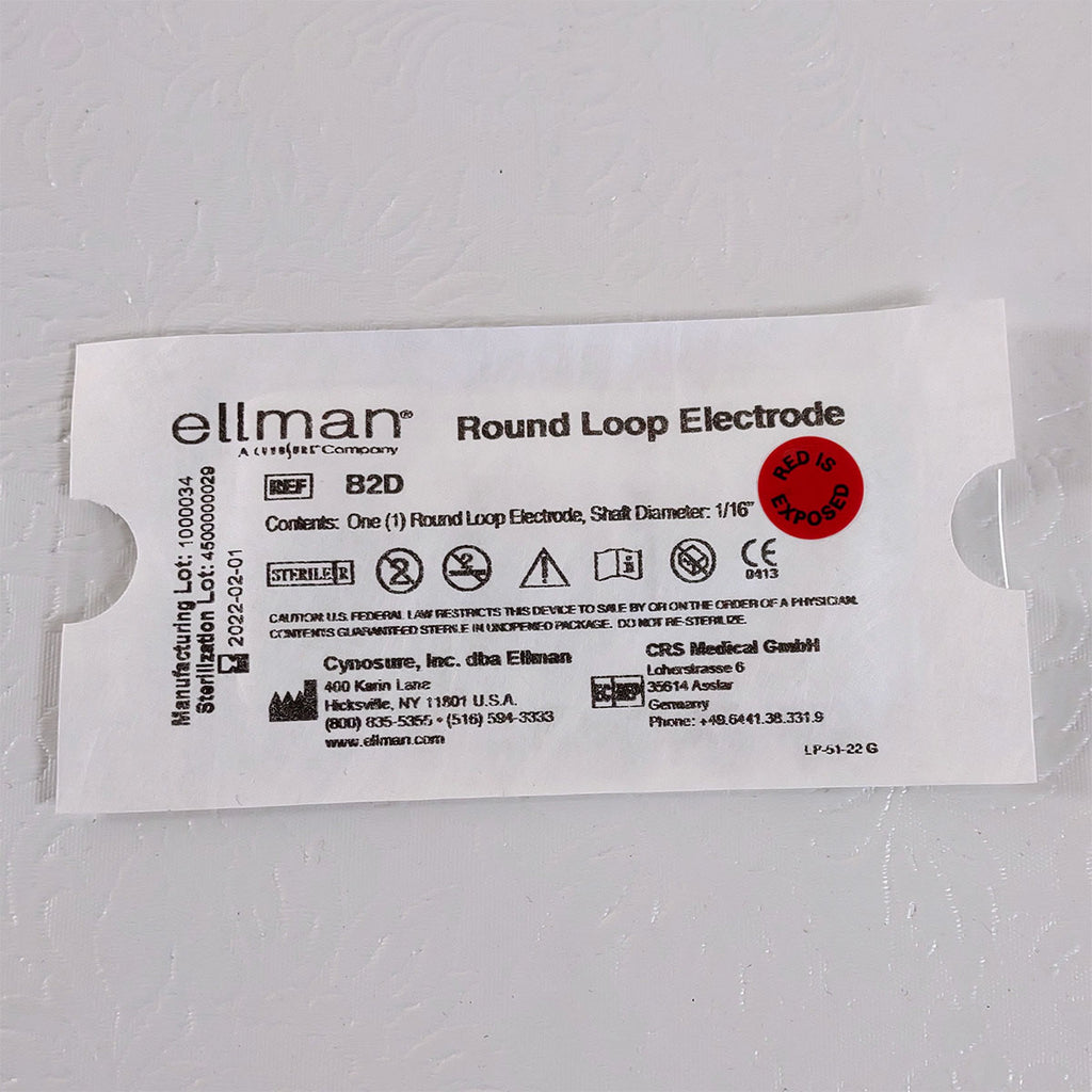 Ellman Cynosure B2D 3/8in Round Loop Electrode 1/16in Shaft - Single - Exp_2022
