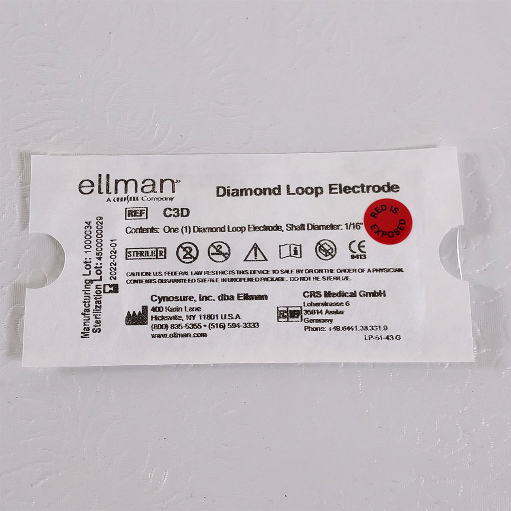 Ellman Cynosure C3D 3/8in Diamond Loop Electrode 1/16in Shaft - Single Exp_2022