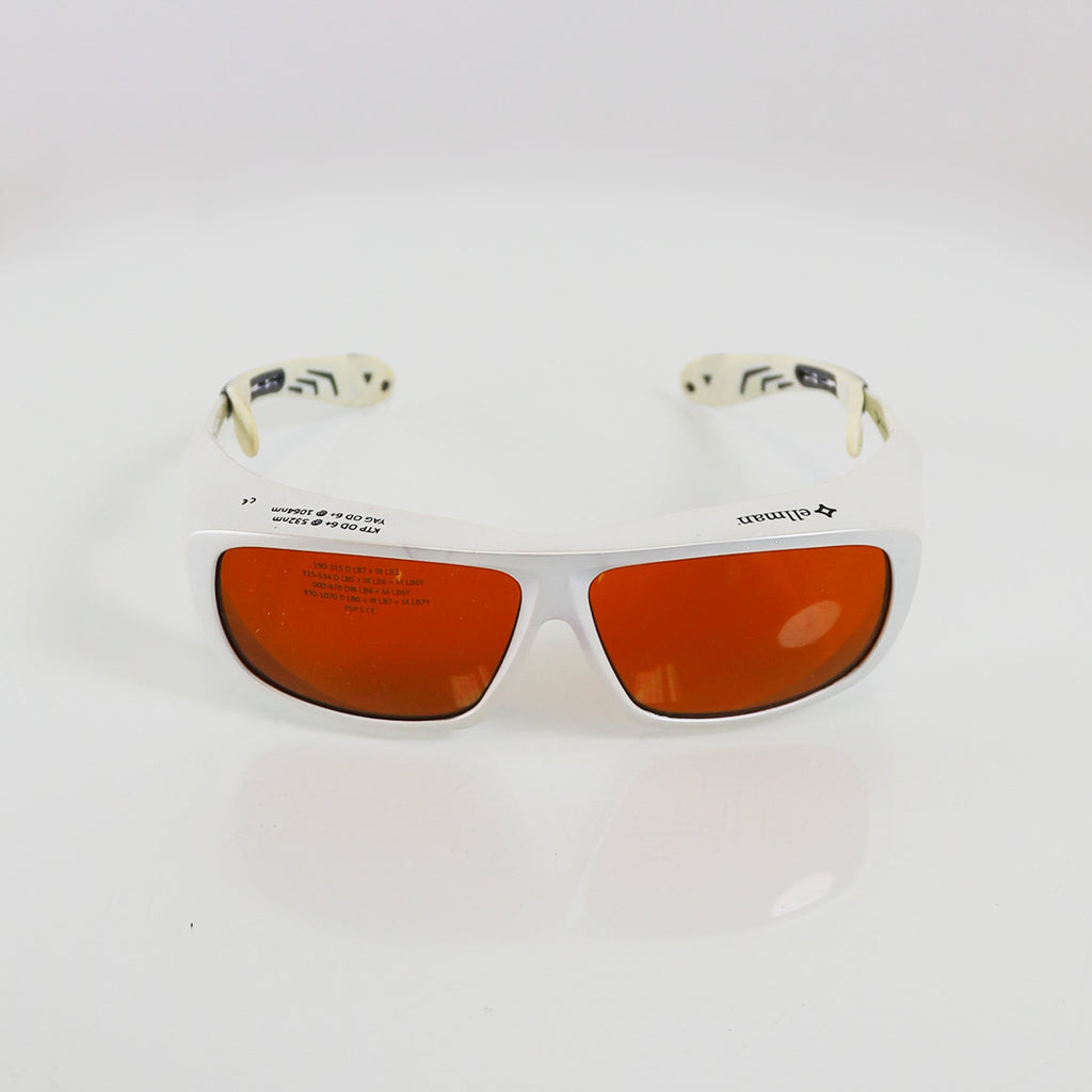 Ellman Univet KTP YAG PPE Laser Safety Glasses Orange Lens OD5 532/1064nm White