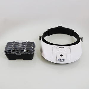 Illuminating 2 LED Headband Magnifier MG81001-G Removable Light 11 Magnification