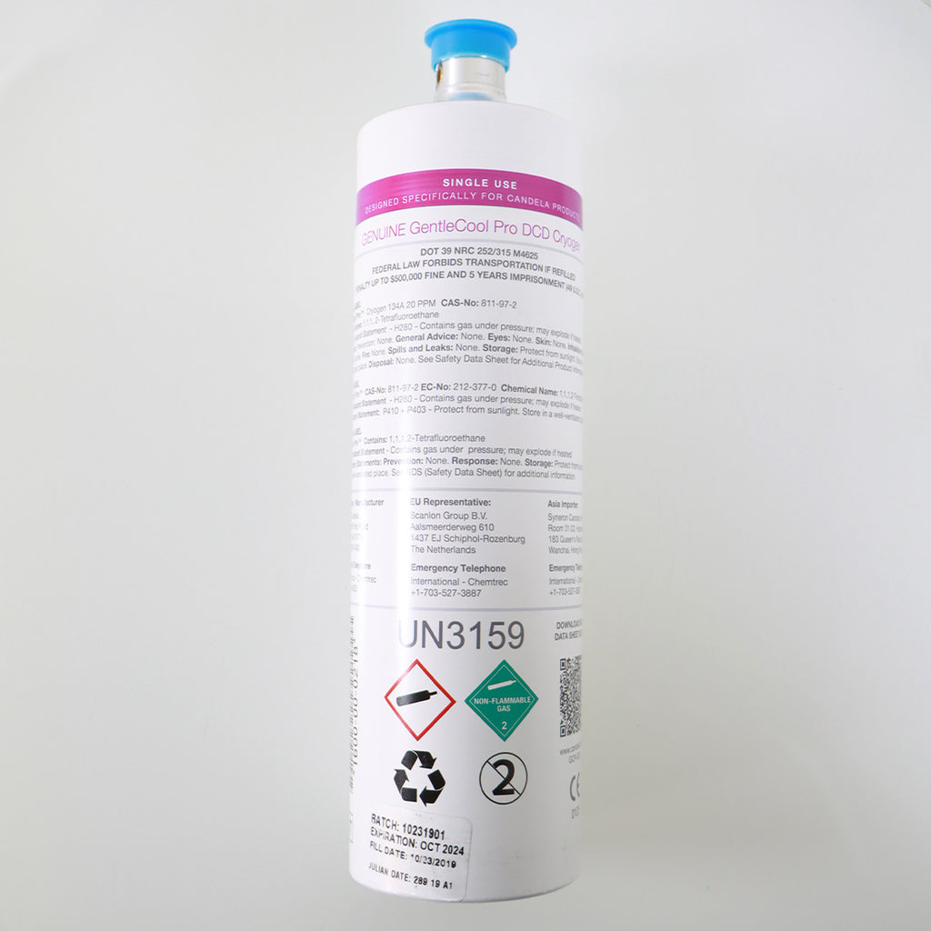Candela GENUINE GentleCool PRO Cryogen 1000g Canister 1600-00-2018 - EXP 10/2024