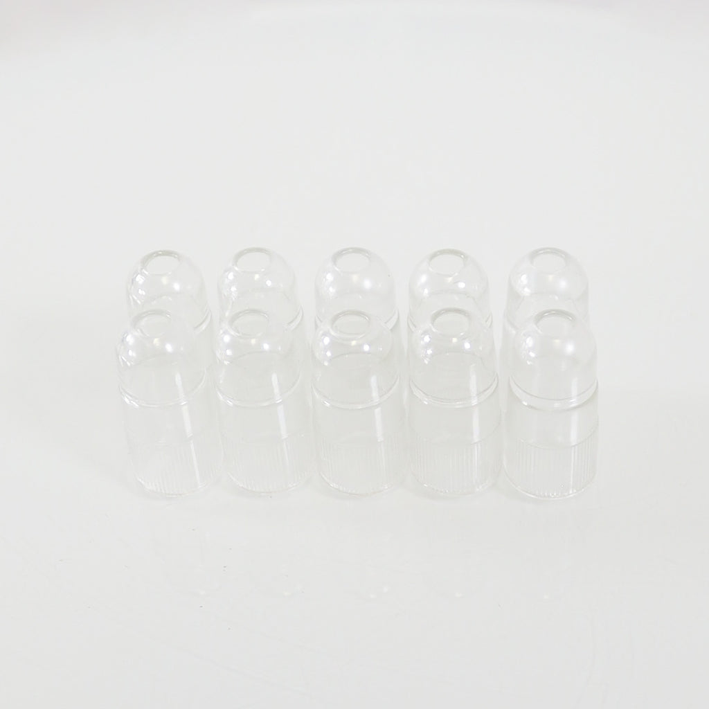 Diamond Perfection Deluxe Dermabrasion Standard Dome Shape Clear Tips - 10-Pack