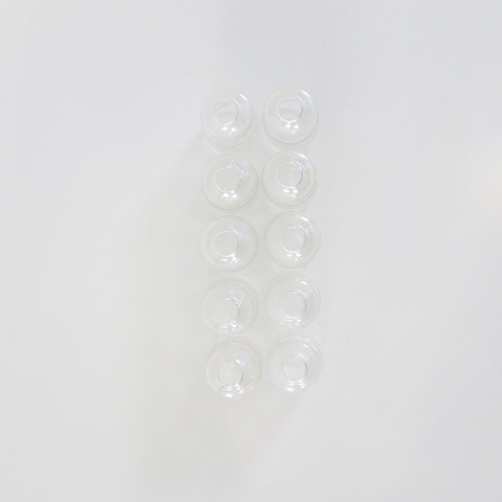 Diamond Perfection Deluxe Dermabrasion Standard Dome Shape Clear Tips - 10-Pack