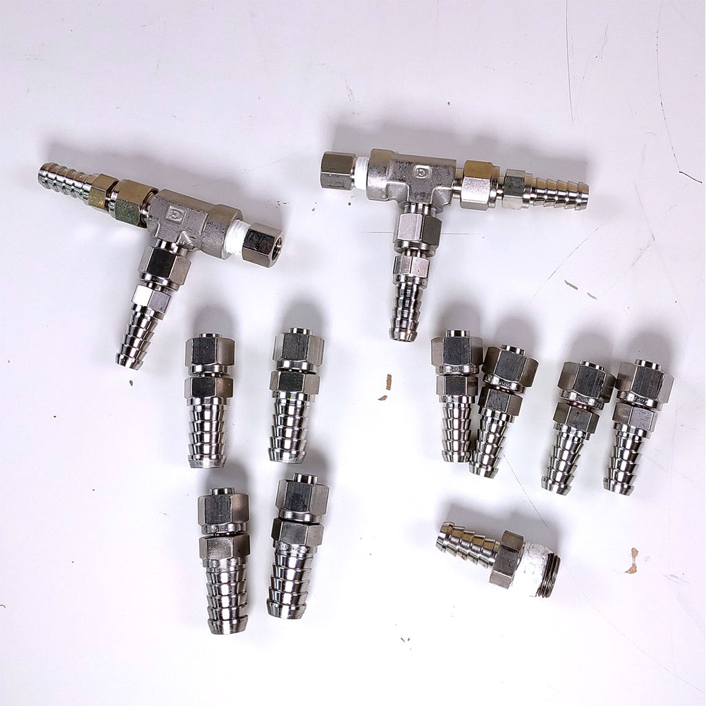 Candela VBeam Laser System Parts Assorted Stainless Metal Hose Connectors As-Is