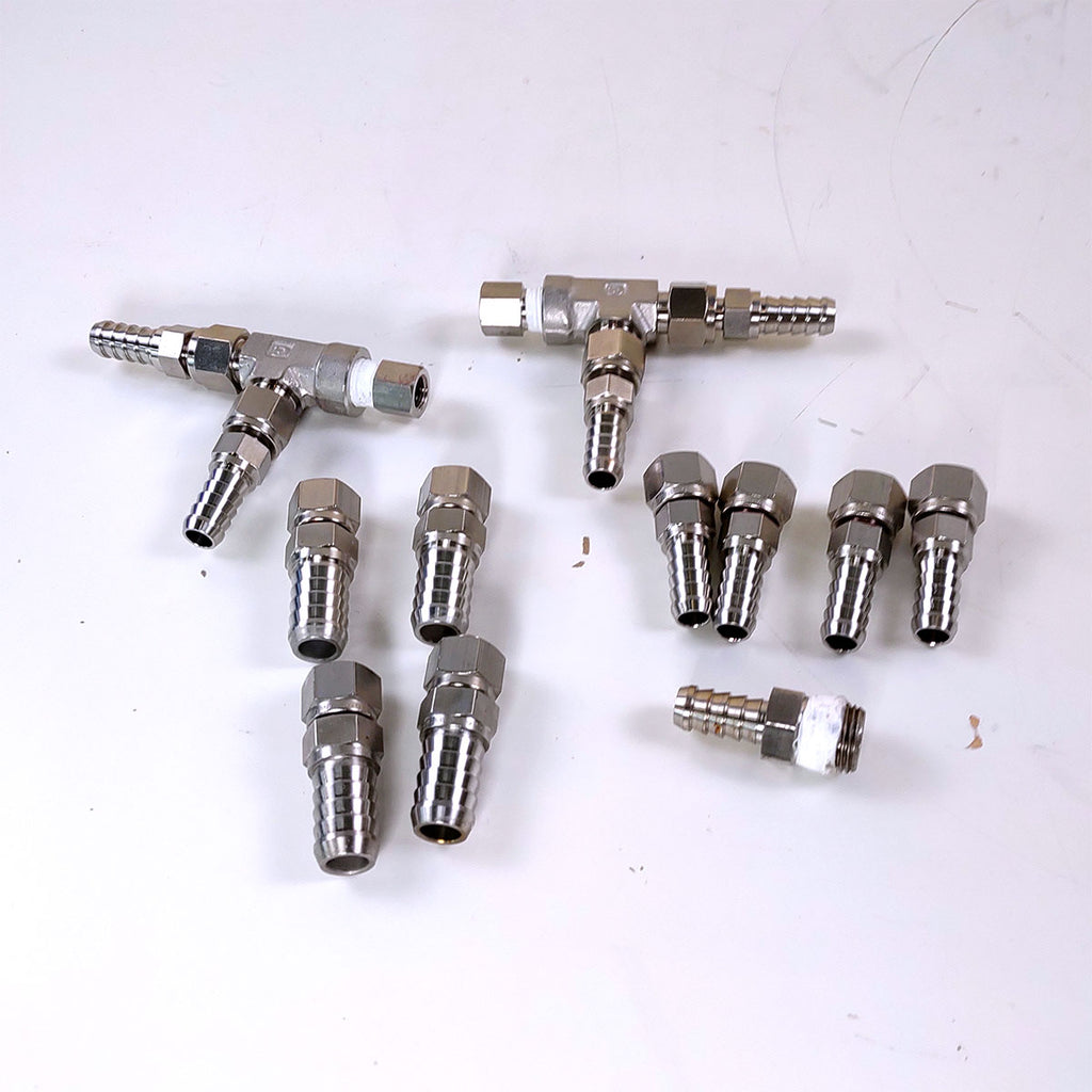 Candela VBeam Laser System Parts Assorted Stainless Metal Hose Connectors As-Is