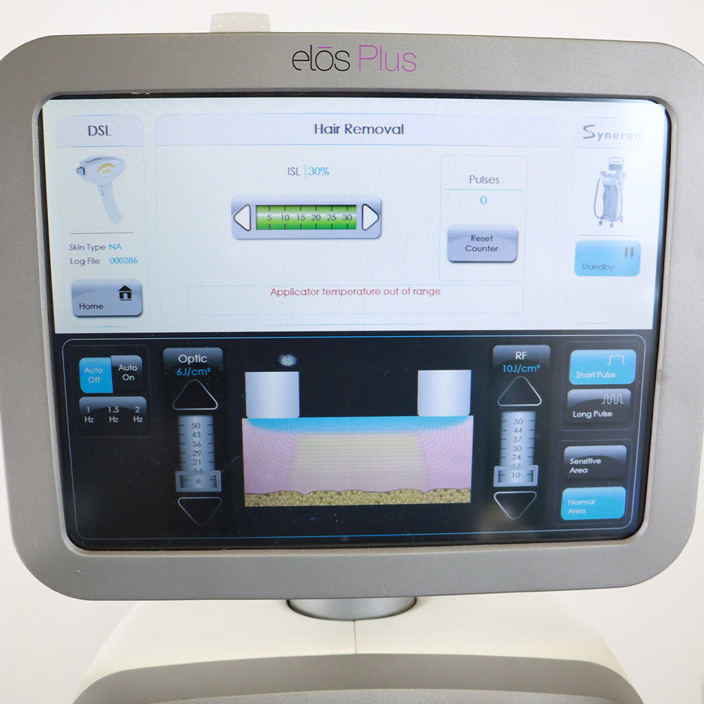 2012 Syneron Candela Elos Plus Laser RF Skin Tightening Hair Removal 3 Handpcs