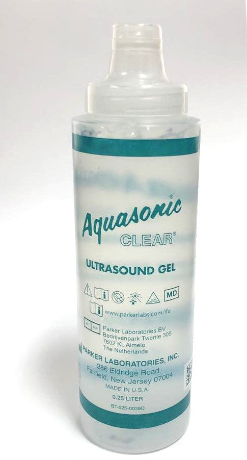 Aquasonic Clear Ultrasound Gel 03-08 Water Soluble Hypoallergenic .25L Exp 07/2020