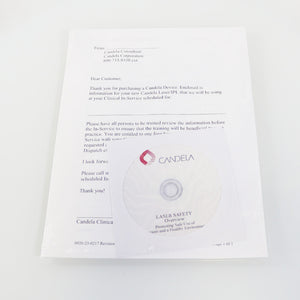 Candela Service Tracking Inservice Attendance Record Sheets and Laser Safety DVD