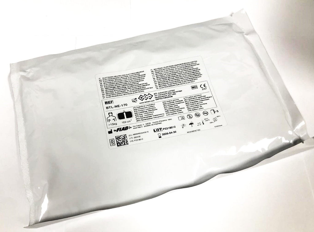 BTL Electrosurgical Disposable Ground Pad BTL-NE-170, Exp 04/2026 Single Pouch with 5 Pads