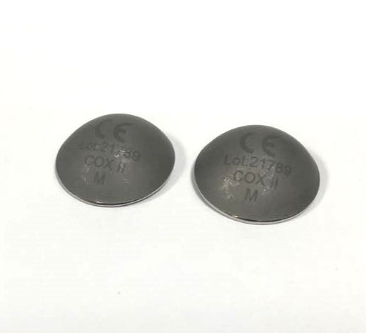 Oculo-Plastik Cox II Laser Patient Eyeshield Metal Silver Medium Size Set