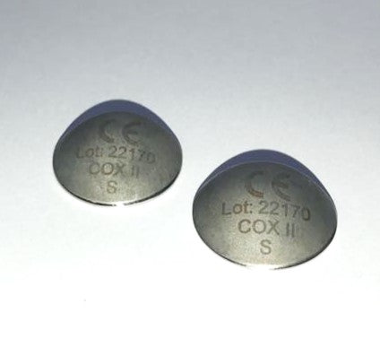 Oculo-Plastik Cox II Laser Patient Eyeshield Metal Silver Size Small Set