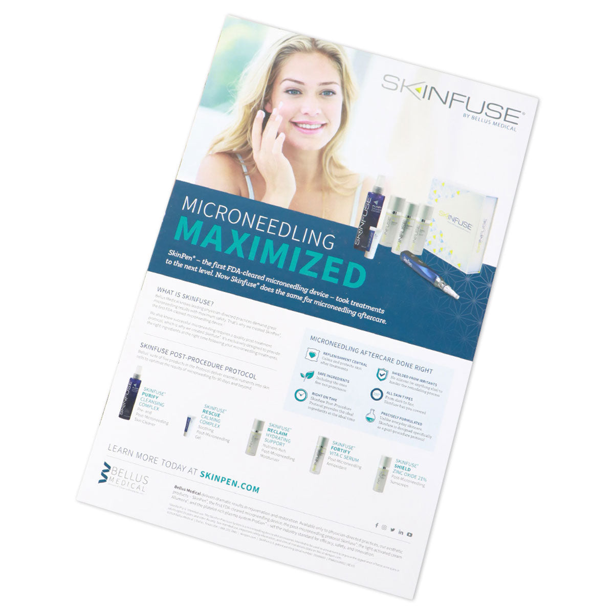 Bellus Medical SkinFuse Microneedling Maximized 11x17in Table Display Marketing