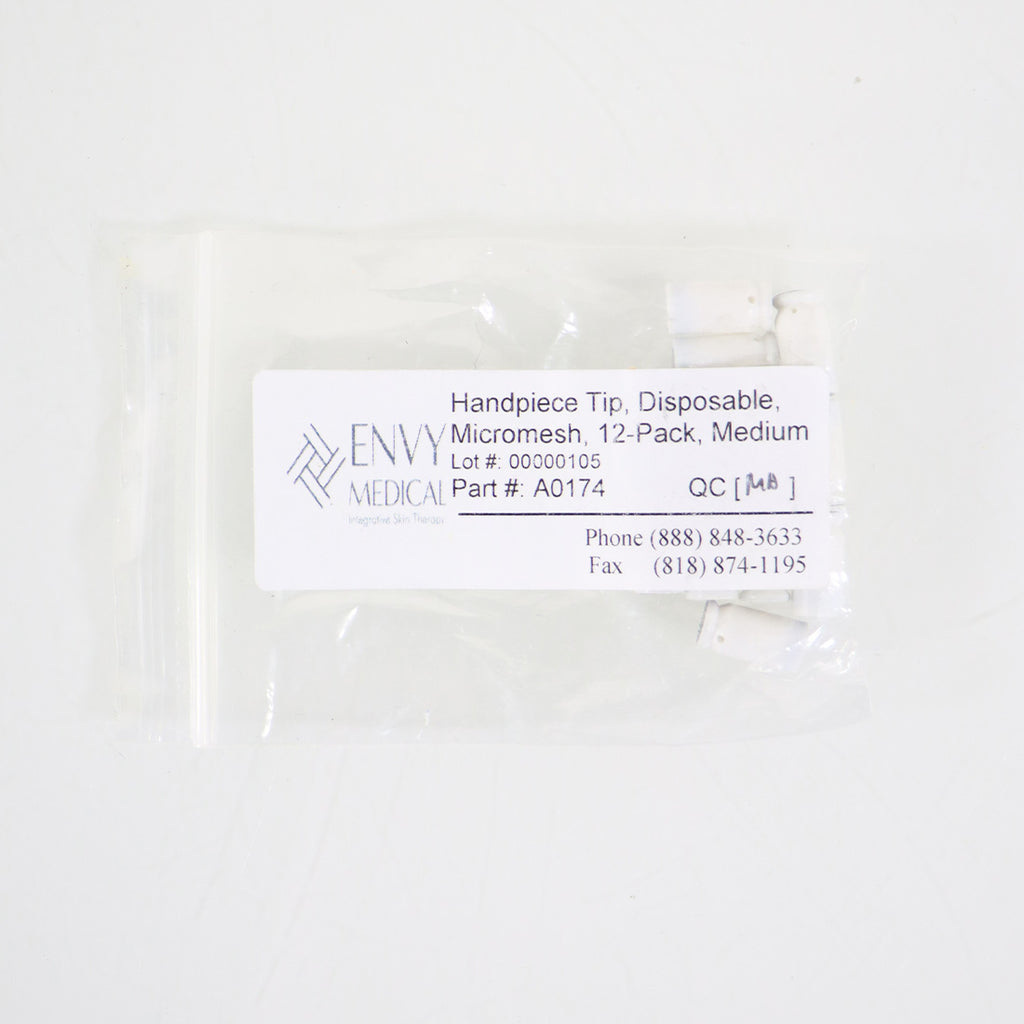 Envy Medical SilkPeel 3 Micromesh Tips Medium A0174 Epi-Plane Treatment Med x12