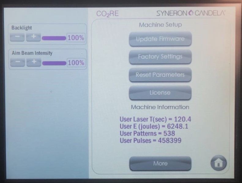 2019 Syneron Candela CO2RE Laser External Surgical Workstation System