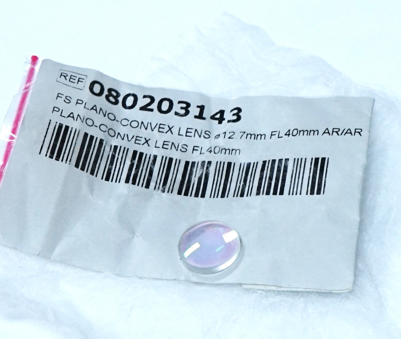 DEKA FS Plano Convex Clear Lens 12.7mm FL40mm AR/AR 755nm 1064nm 080203143 Laser