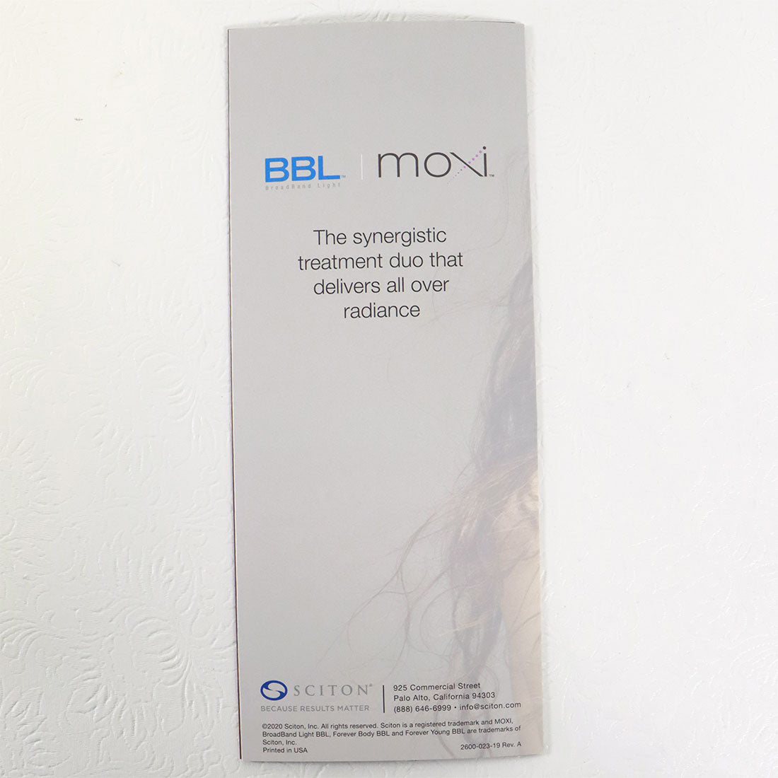 Sciton BBL Laser Moxi Skin Treatment Office Patient Marketing Brochure x20 Pcs