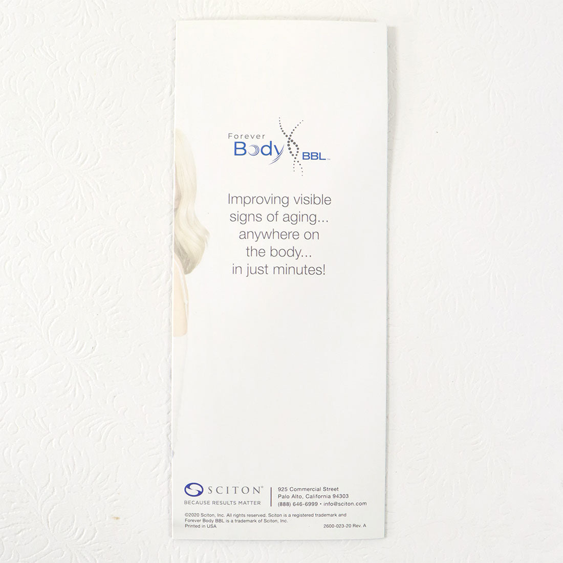 Sciton BBL Laser Forever Body Beautiful Skin Head To Toe Marketing Brochure x20