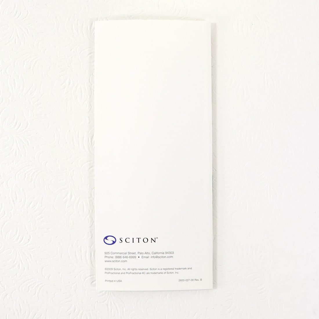 Sciton ProFractional-XC Laser Therapy Patient Office Information Brochure x19Pcs