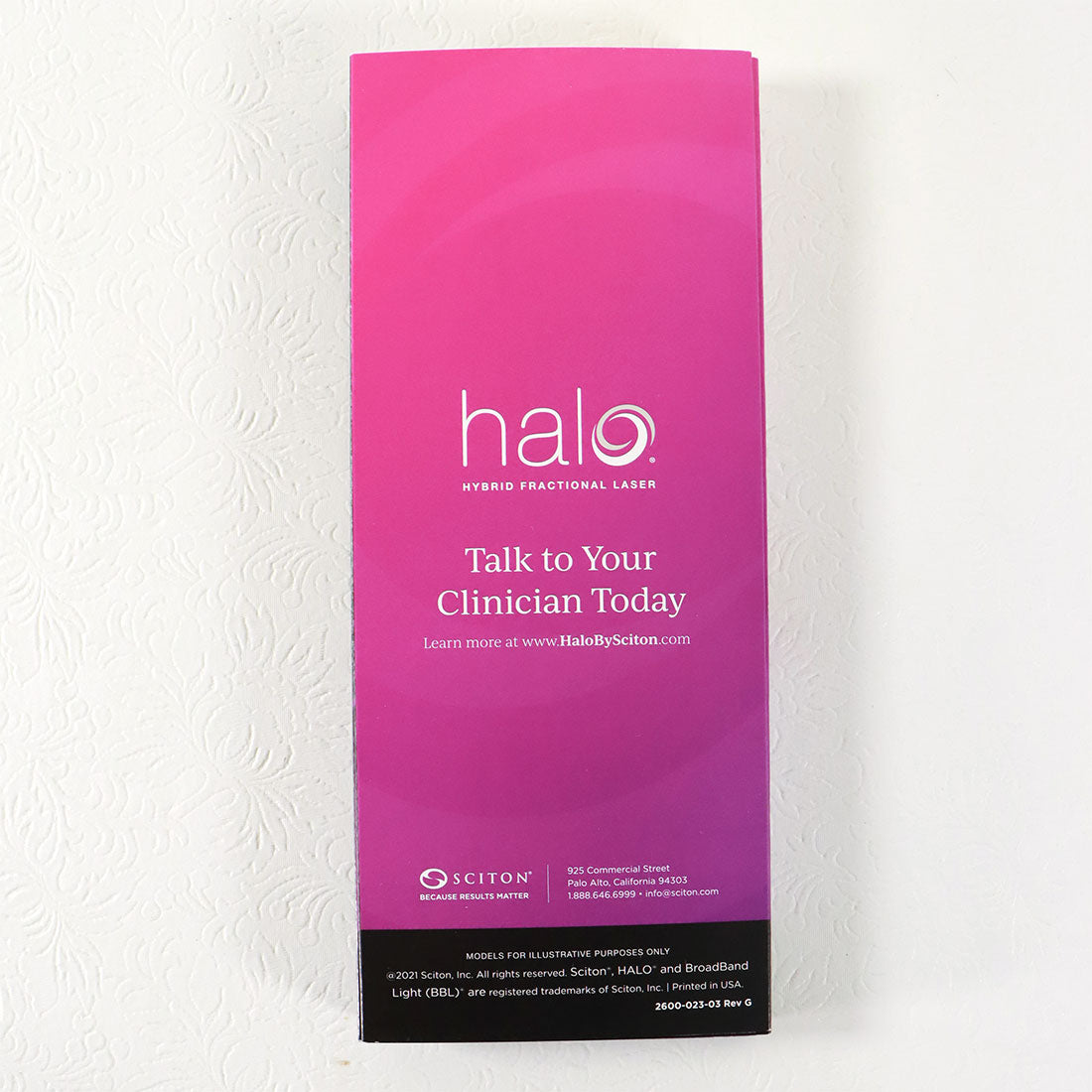 Sciton Halo Skin Resurfacing Laser Patient Office Marketing Brochures x50 Pcs