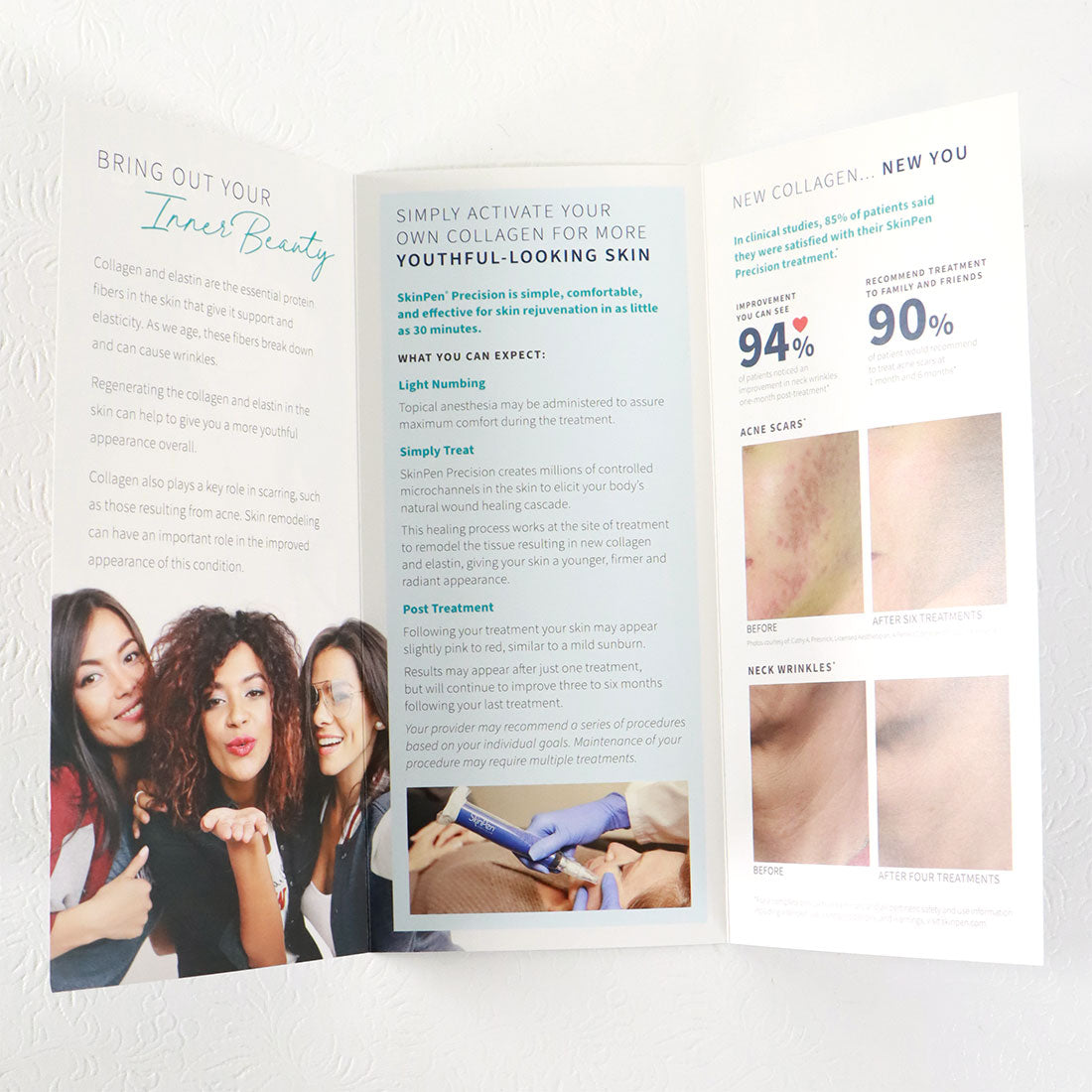 SkinPen Start Small Glow Big Microneedling Patient Office Marketing Brochure x12