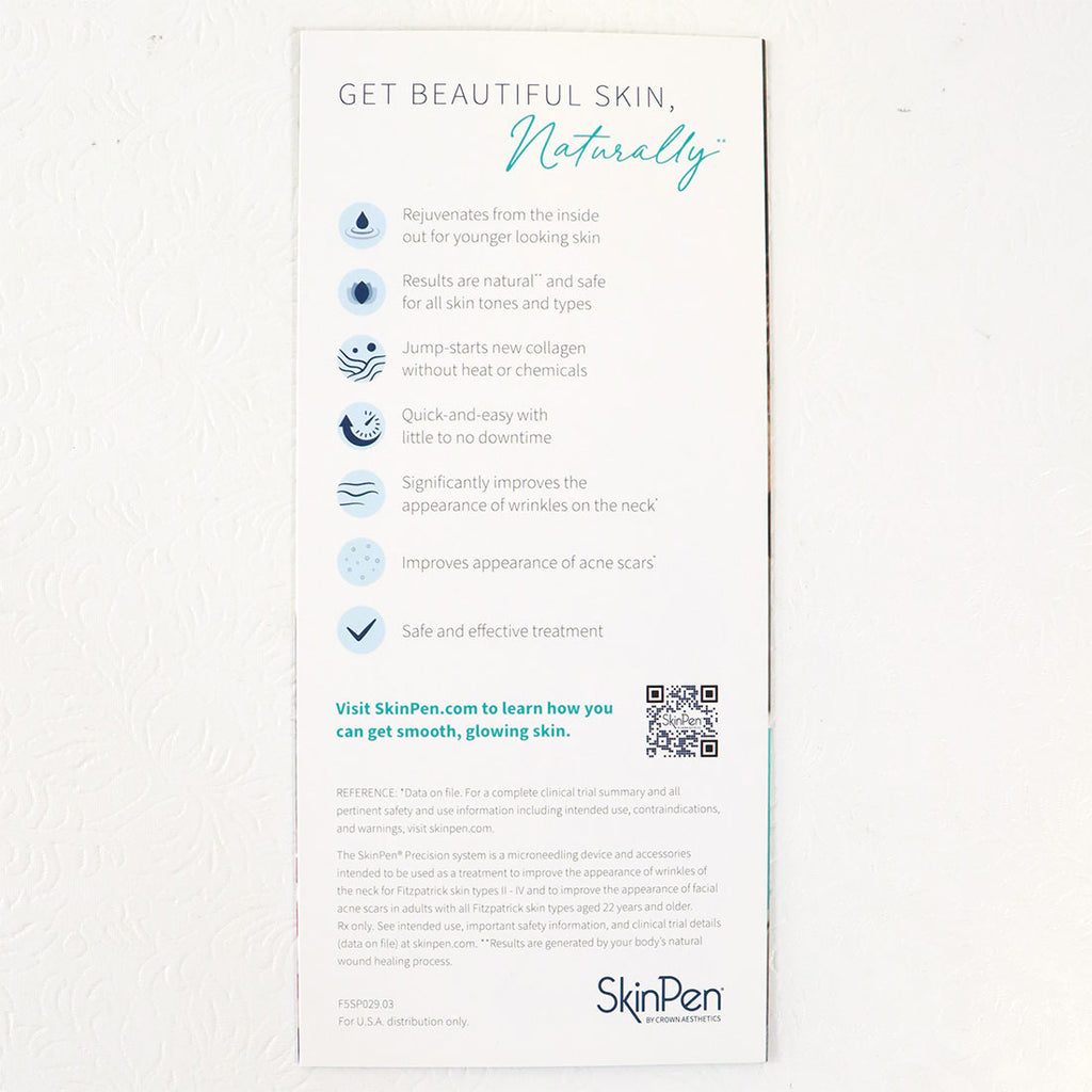 SkinPen Start Small Glow Big Microneedling Patient Office Marketing Brochure x12