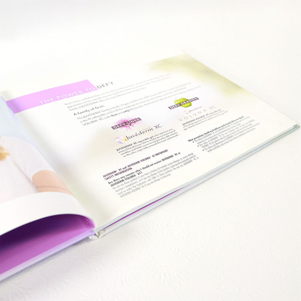 Juvederm Voluma XC Facial Wrinkles Office Patient Marketing Information Book