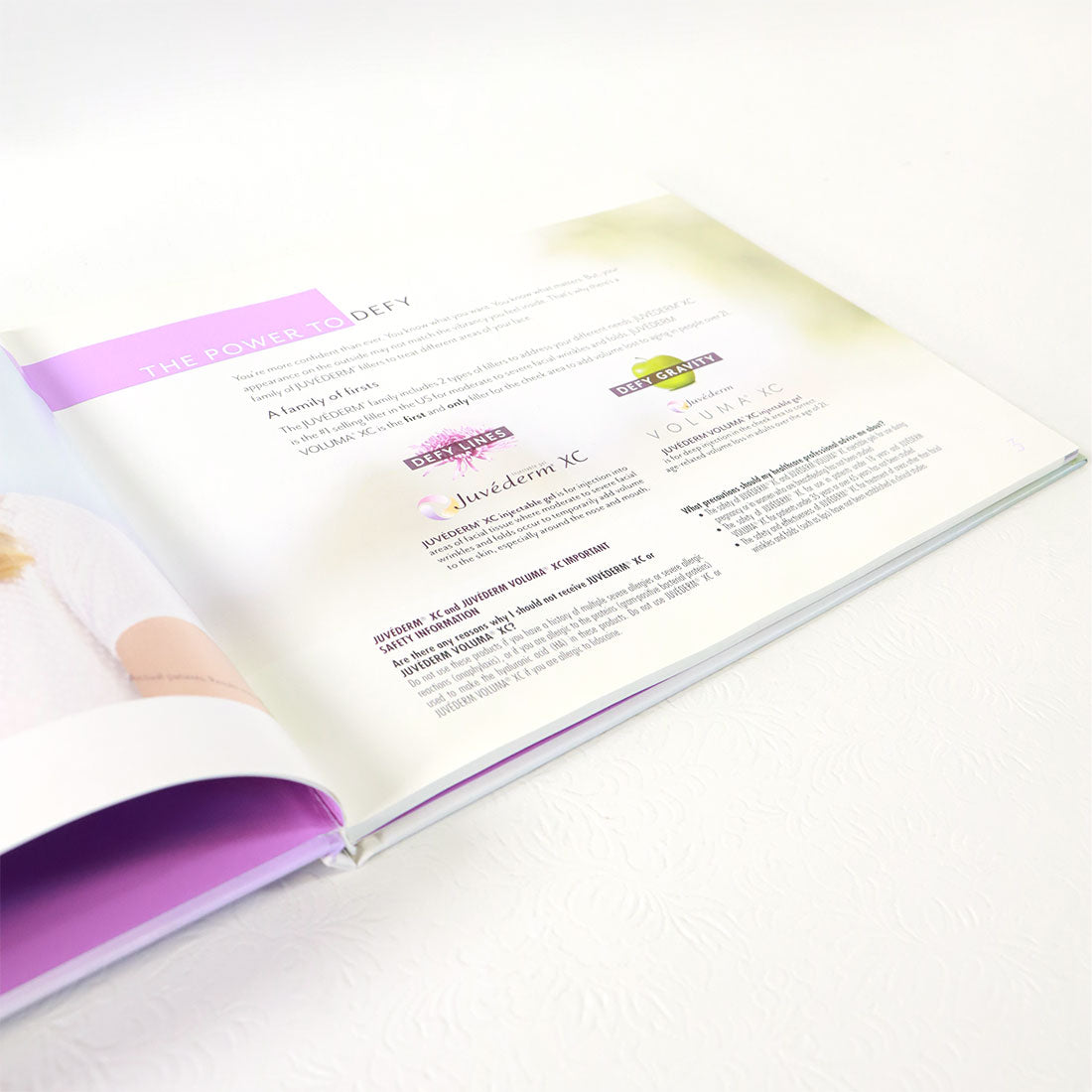 Juvederm Voluma XC Facial Wrinkles Office Patient Marketing Information Book