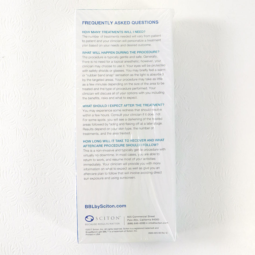 Sciton BBL Broadband Light Beautiful Skin Power Office Patient Brochure x50 Pcs