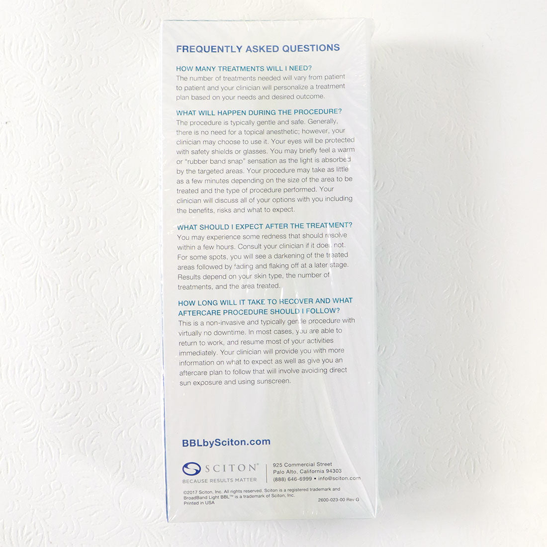 Sciton BBL Broadband Light Beautiful Skin Power Office Patient Brochure x50 Pcs
