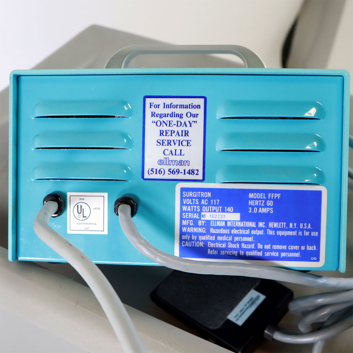Ellman Surgitron FFPF RF Electrosurgical Generator With Cart & Vapor Vac Smoke Evac