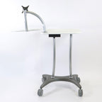 Canfield Visia Rolling Table with Monitor Arm and Keyboard Support Workstation